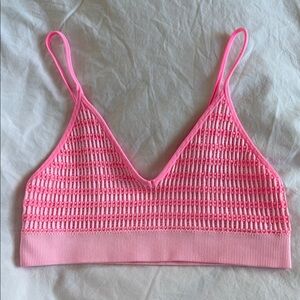 Pink Striped Bralette